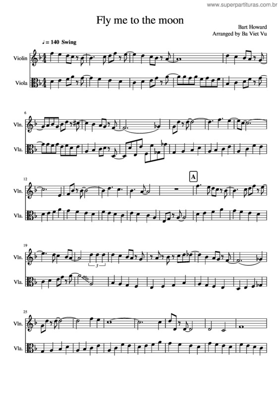 Partitura da música Fly Me To The Moon v.22