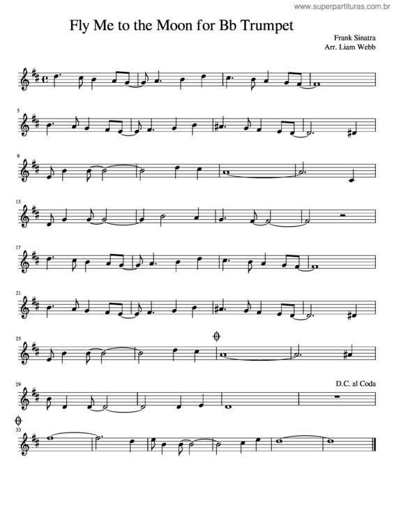 Partitura da música Fly Me To The Moon v.23