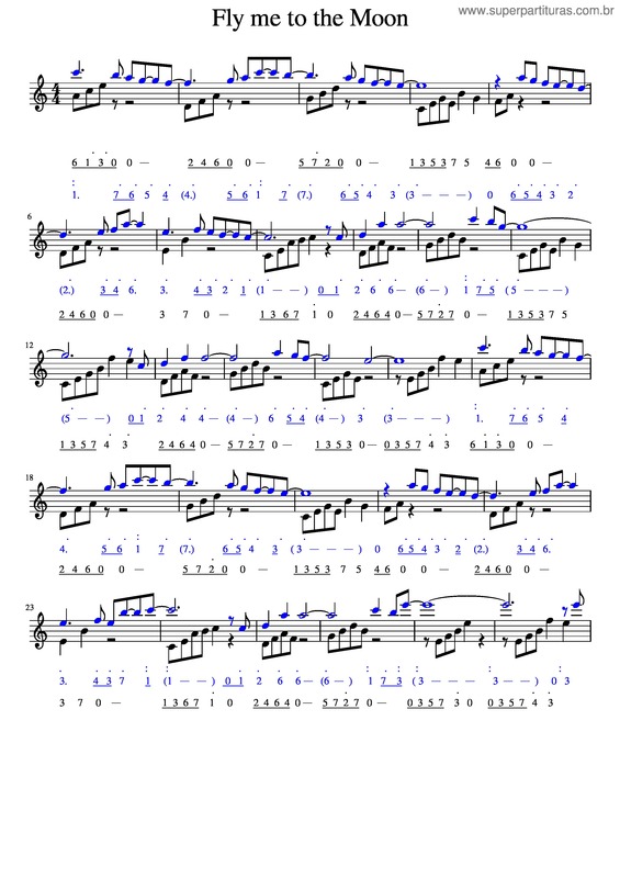 Partitura da música Fly Me To The Moon v.24