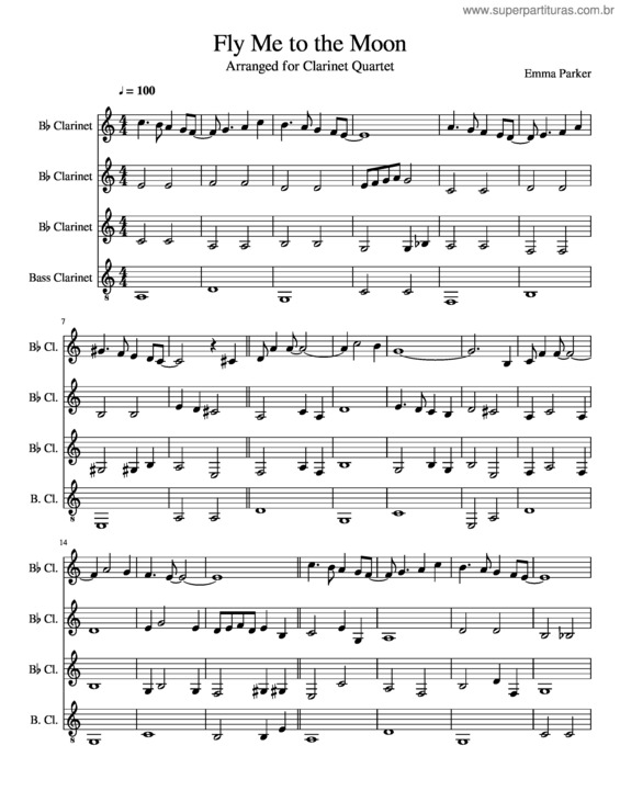 Partitura da música Fly Me To The Moon v.25