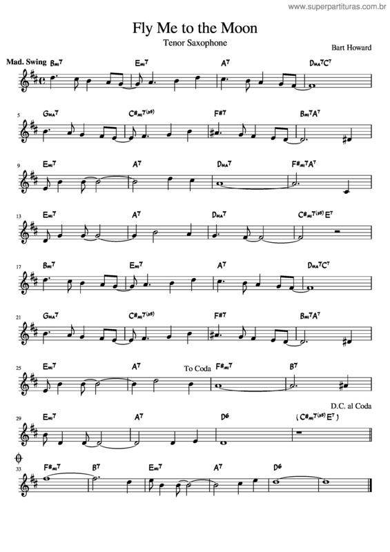 Partitura da música Fly Me To The Moon v.26