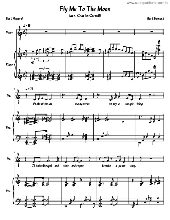 Partitura da música Fly Me To The Moon v.30