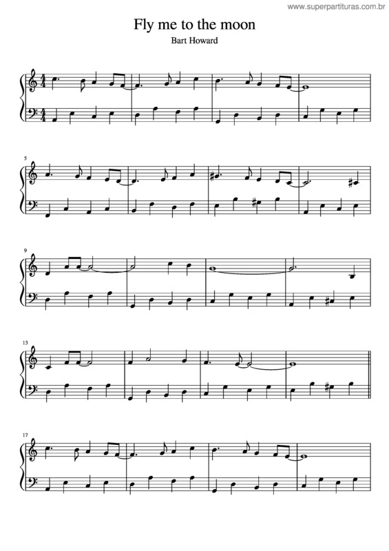 Partitura da música Fly Me To The Moon v.34