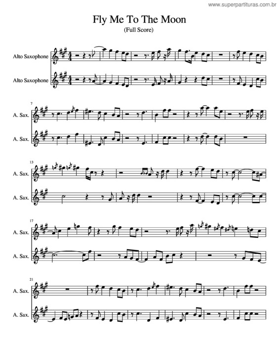 Partitura da música Fly Me To The Moon v.36
