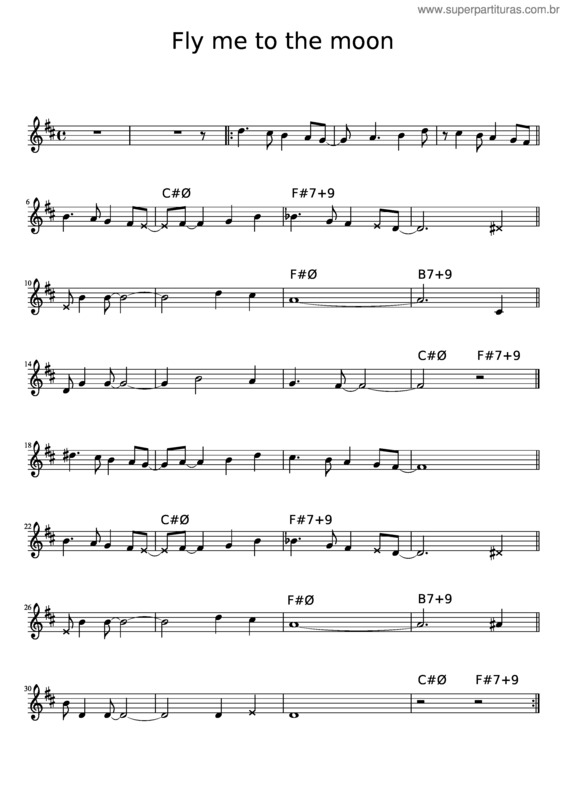 Partitura da música Fly Me To The Moon v.40