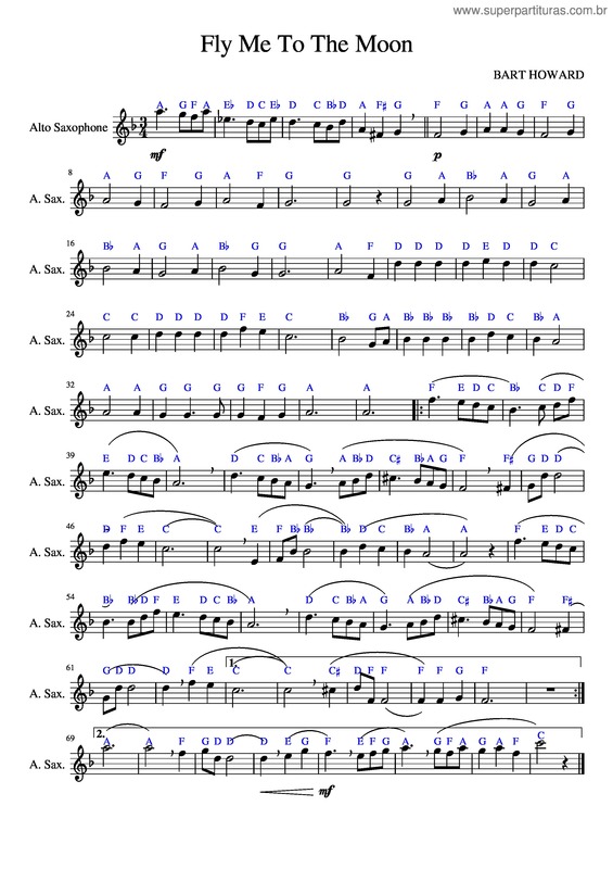 Partitura da música Fly Me To The Moon v.41