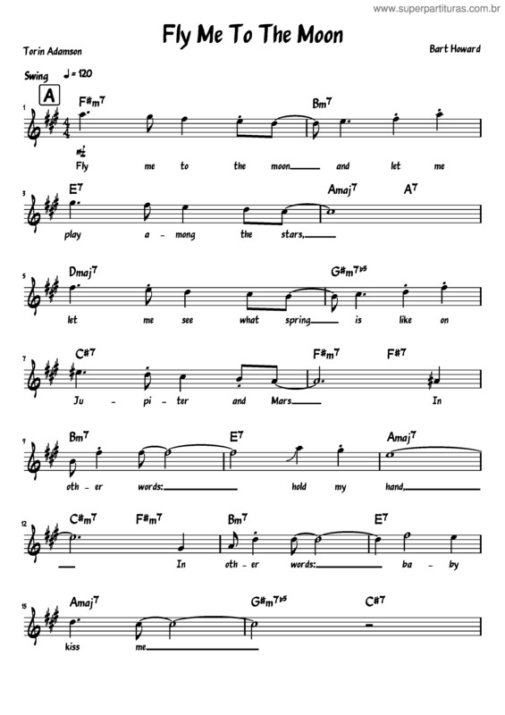Partitura da música Fly Me To The Moon v.43