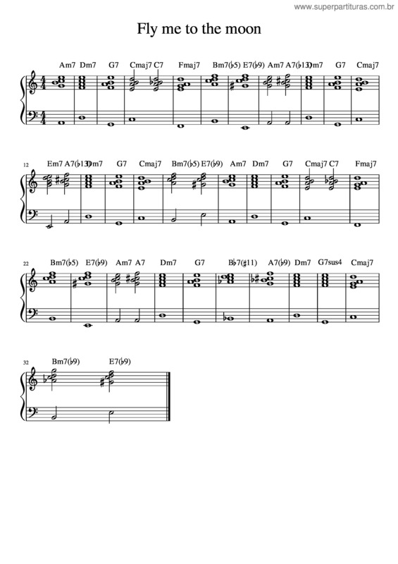 Partitura da música Fly Me To The Moon v.45