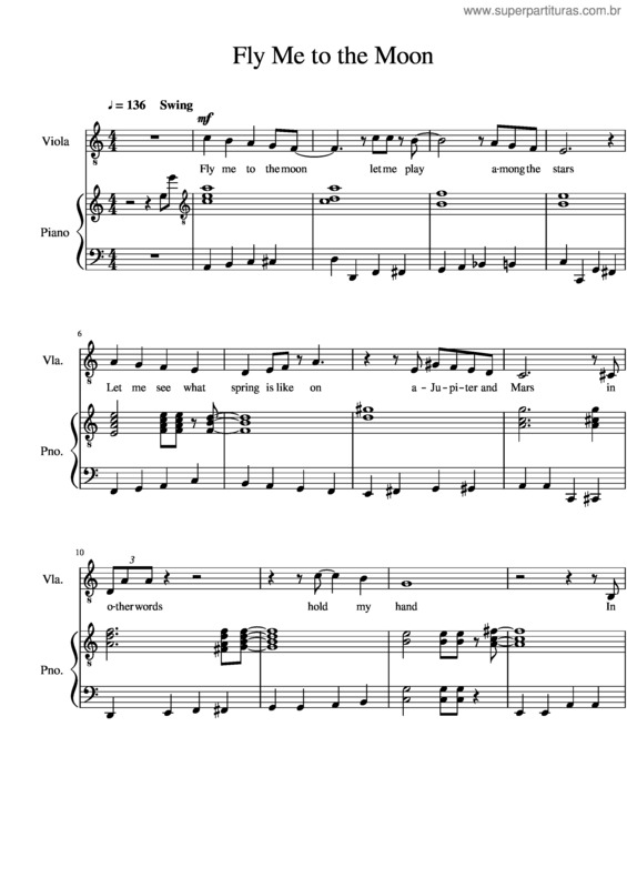 Partitura da música Fly Me To The Moon v.49