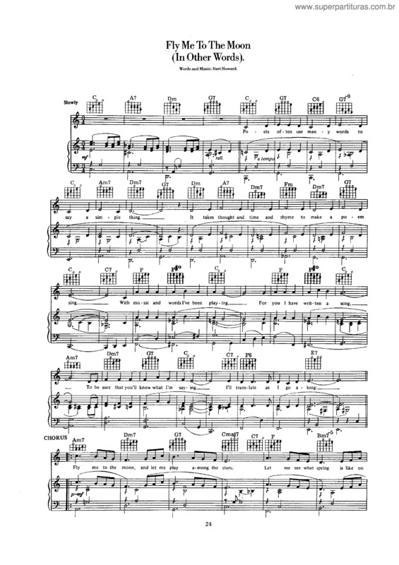 Partitura da música Fly Me To The Moon v.5