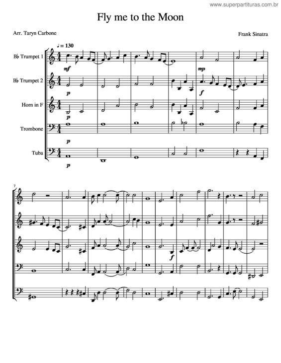 Partitura da música Fly Me To The Moon v.54