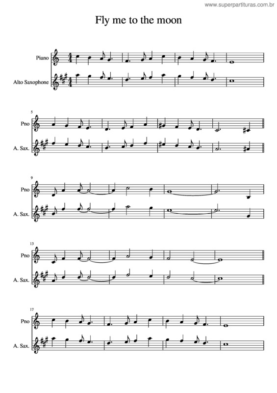 Partitura da música Fly Me To The Moon v.61