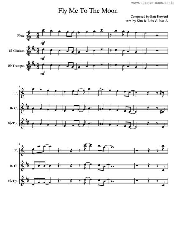 Partitura da música Fly Me To The Moon v.62