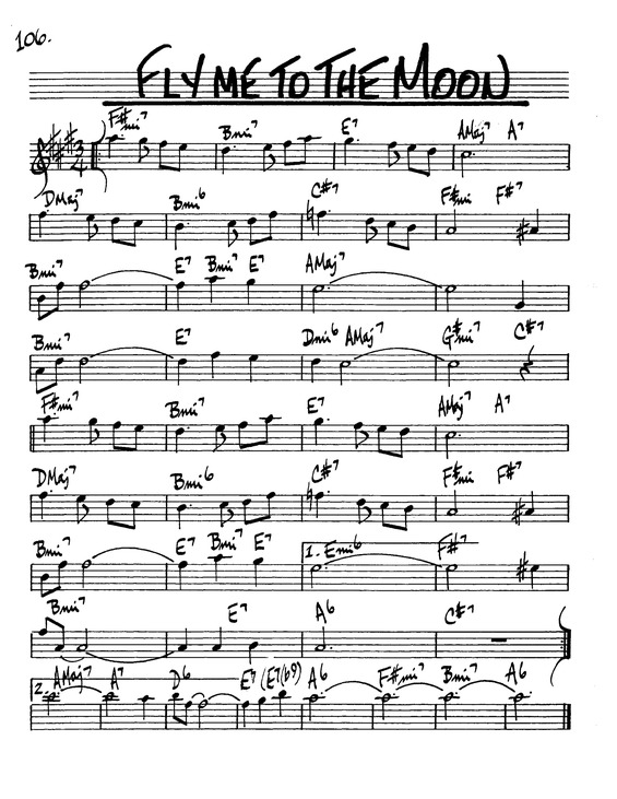 Partitura da música Fly Me To The Moon v.7