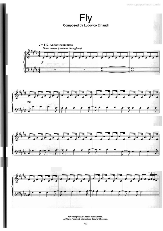 Partitura da música Fly v.2