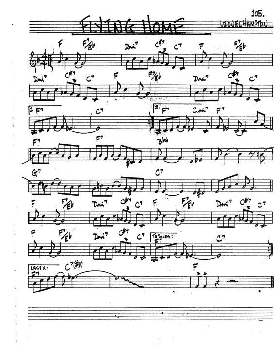 Partitura da música Flying Home v.8