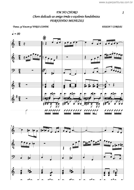 Partitura da música Fm No Choro v.2