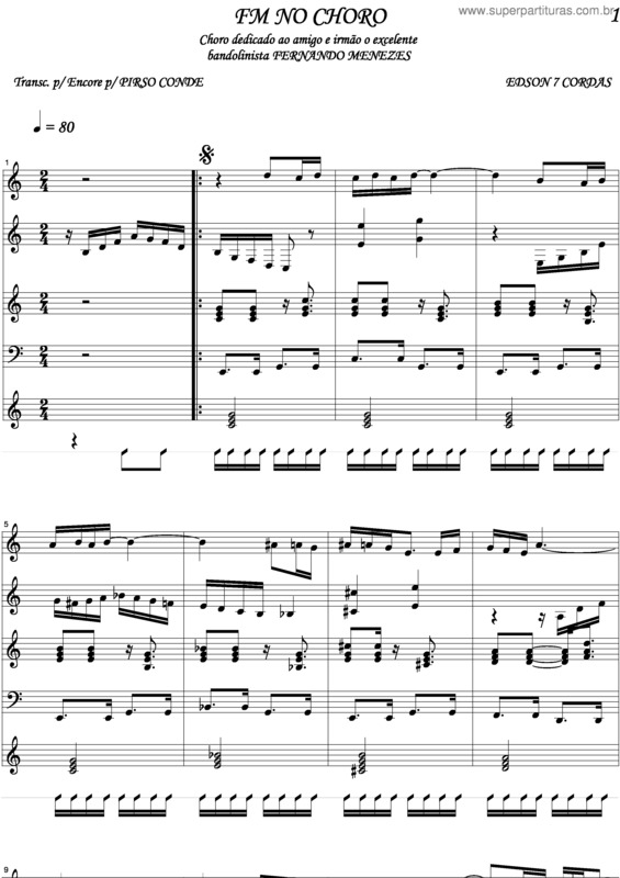 Partitura da música Fm No Choro v.3