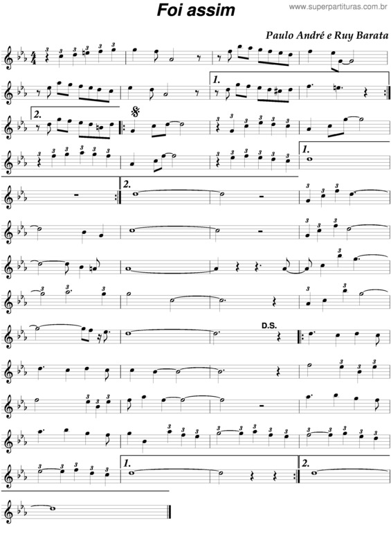 Partitura da música Foi Assim v.6