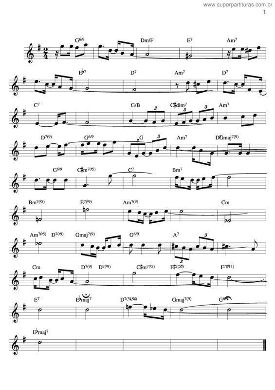 Partitura da música Folhas Secas