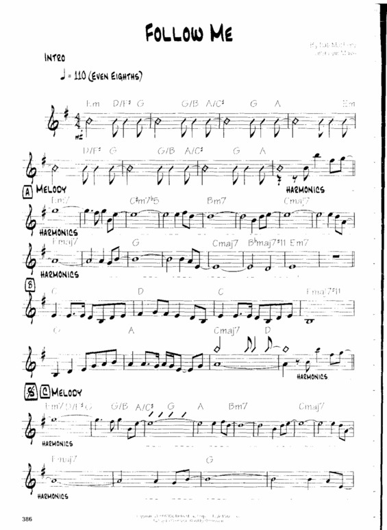 Partitura da música Follow Me v.3