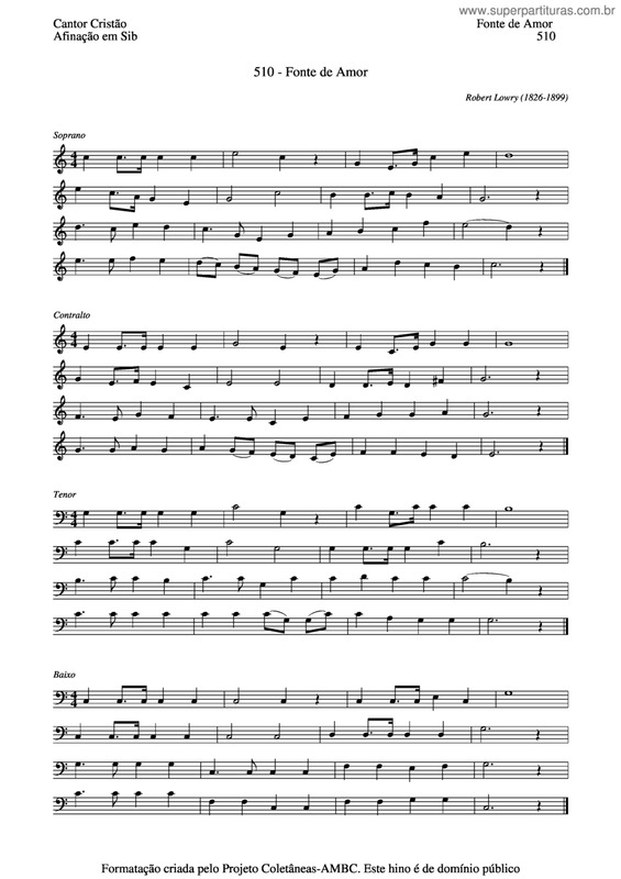 Partitura da música Fonte De Amor v.3