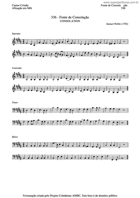 Partitura da música Fonte De Consolação v.3