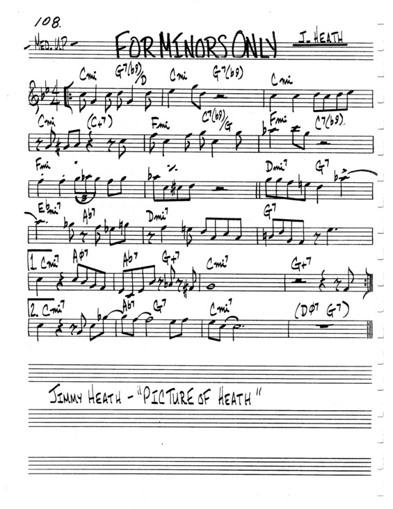 Partitura da música For Minors Only v.7