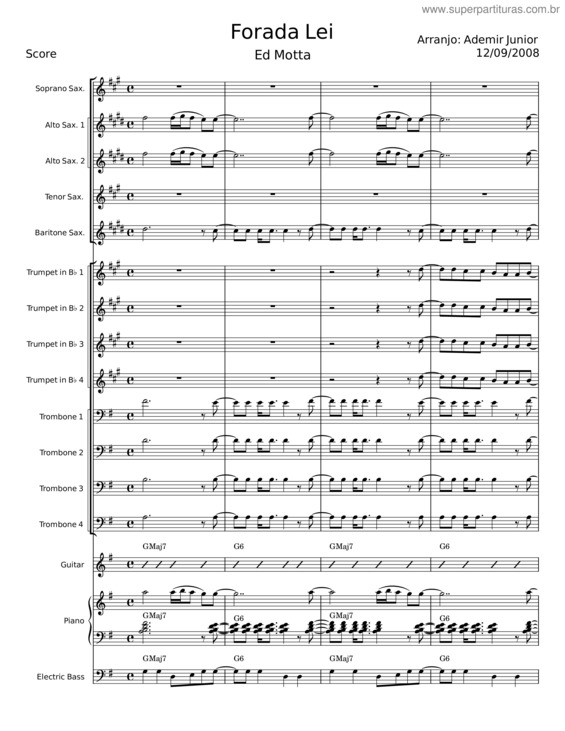 Partitura da música Fora Da Lei – Ed Motta