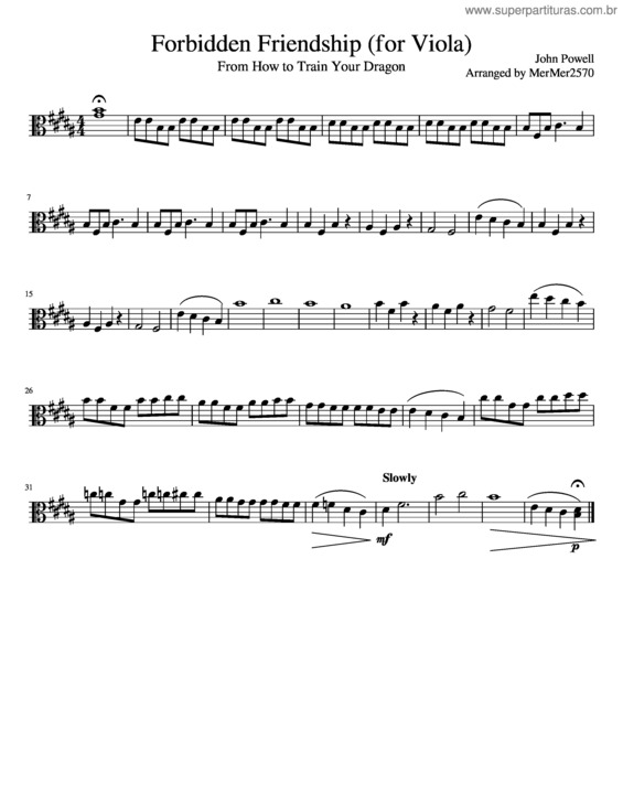 Partitura da música Forbidden Friendship