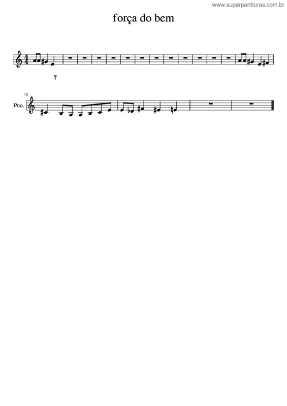 Partitura da música Força Do Bem v.2
