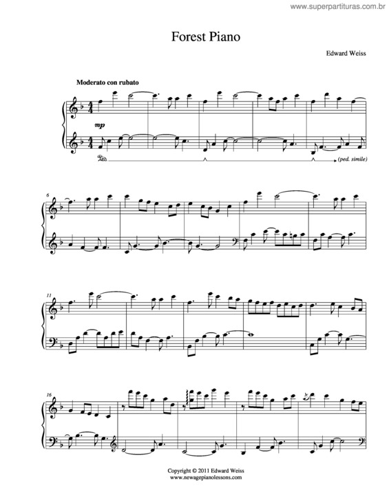 Partitura da música Forest Glade v.2