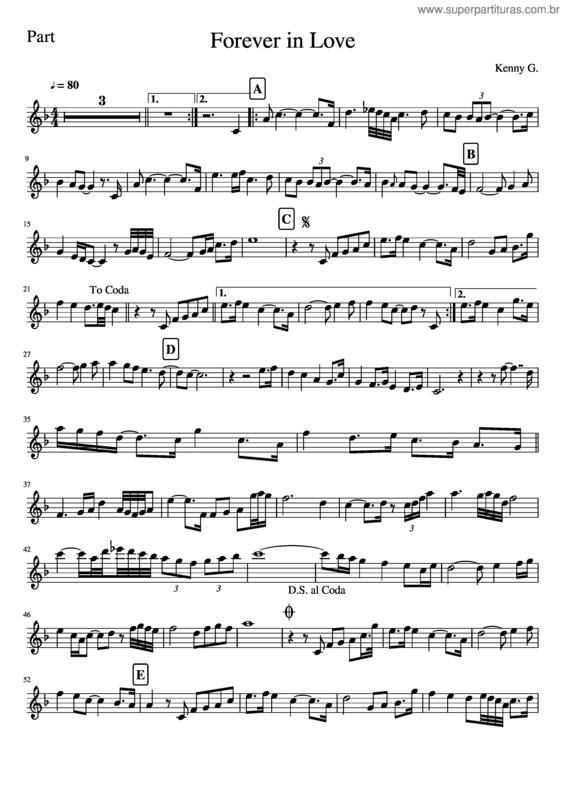 Partitura da música Forever In Love – Kenny G Forever In Love