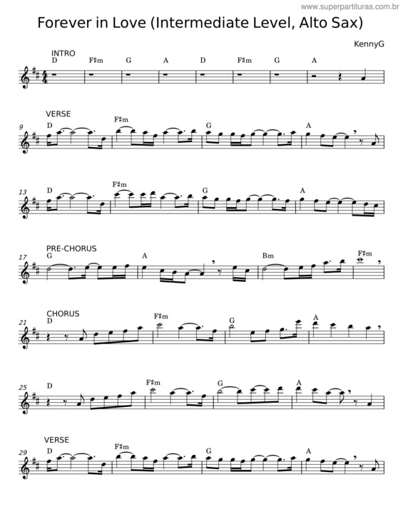 Partitura da música Forever In Love – Kenny G v.2