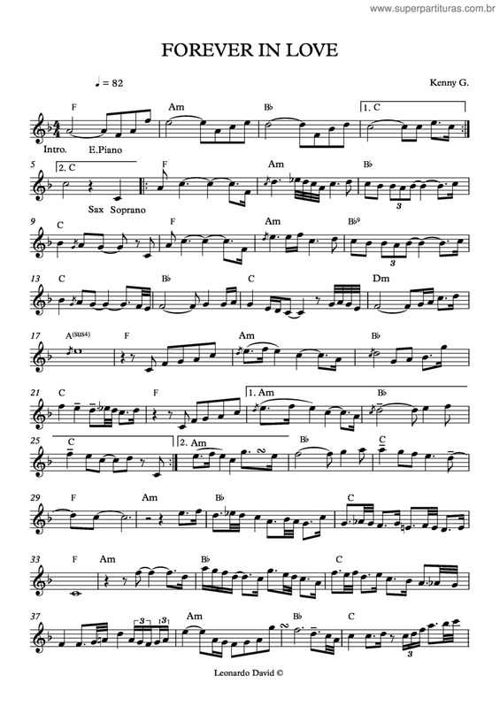 Partitura da música Forever In Love v.11