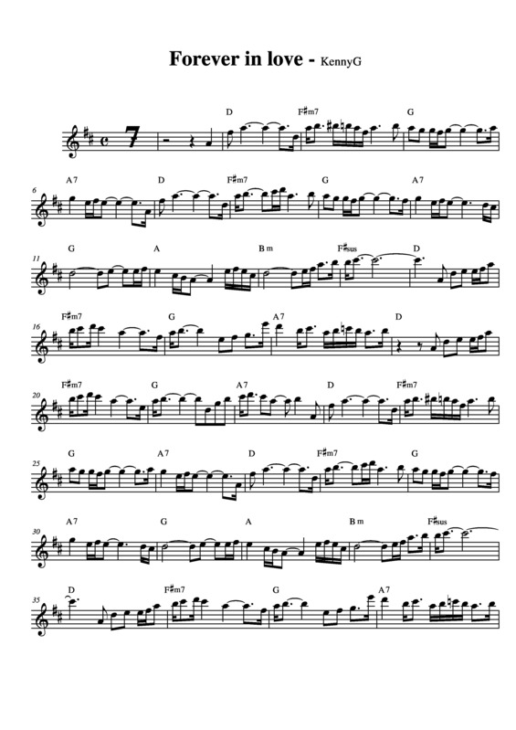 Partitura da música Forever in Love v.13