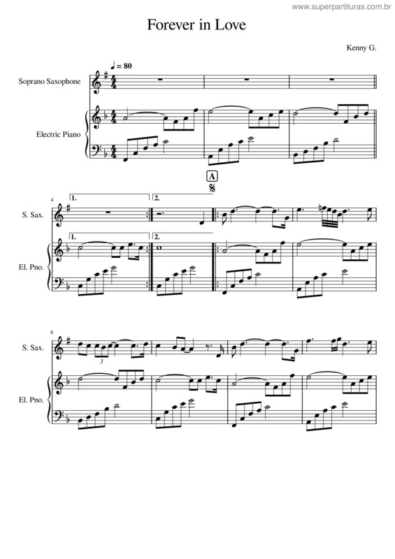 Partitura da música Forever In Love v.16