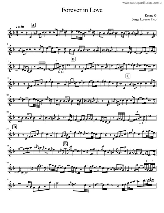 Partitura da música Forever In Love v.18