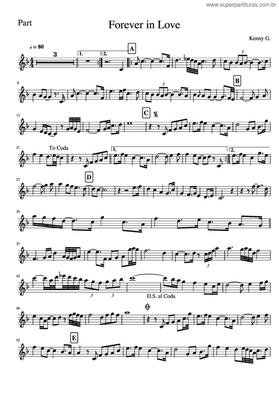 Partitura da música Forever In Love v.19