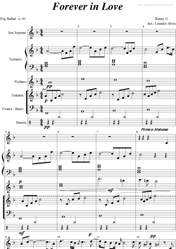 Partitura da música Forever In Love v.4