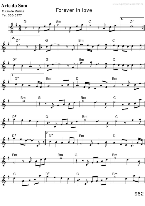 Partitura da música Forever In Love v.5