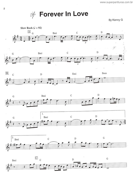 Partitura da música Forever In Love v.7