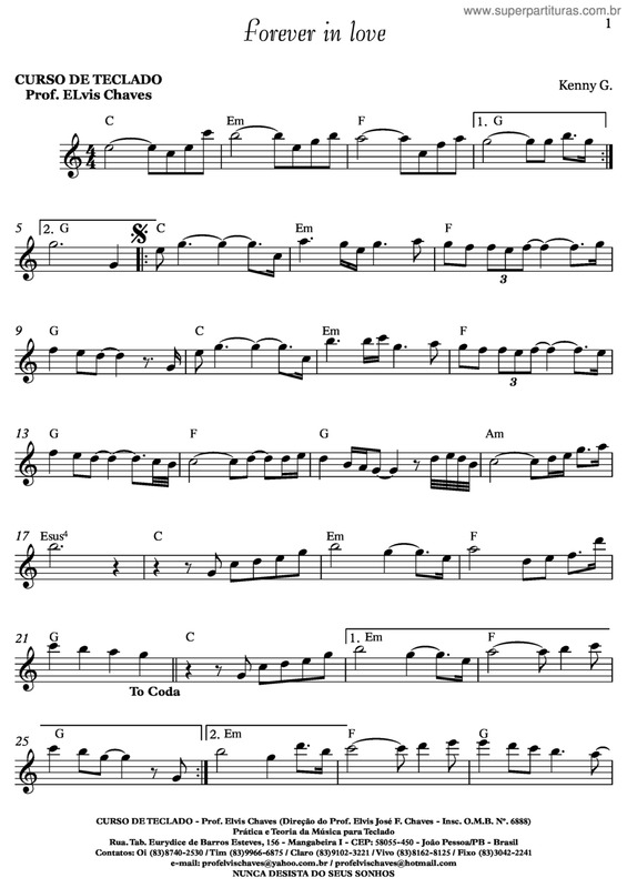 Partitura da música Forever In Love v.9