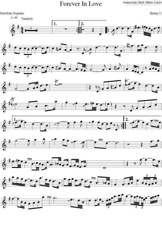 Partitura da música Forever In Love