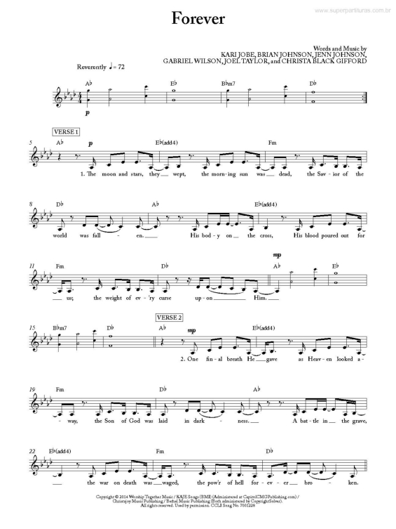 Partitura da música Forever v.2