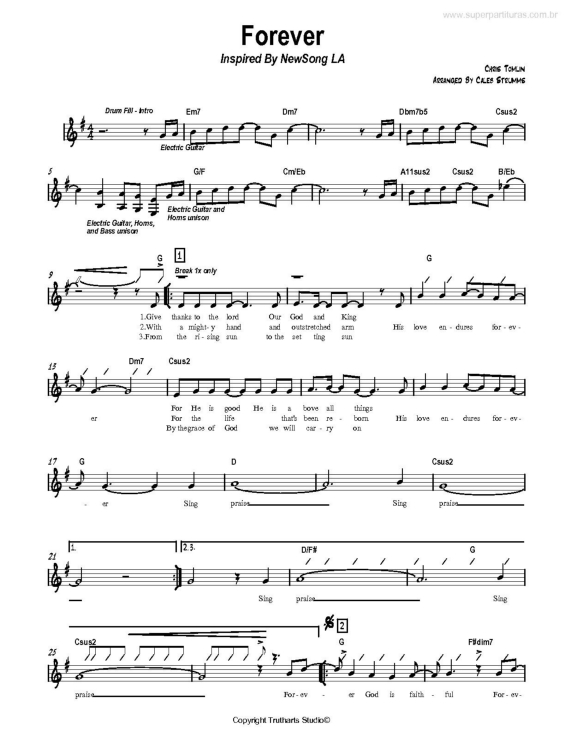 Partitura da música Forever v.3