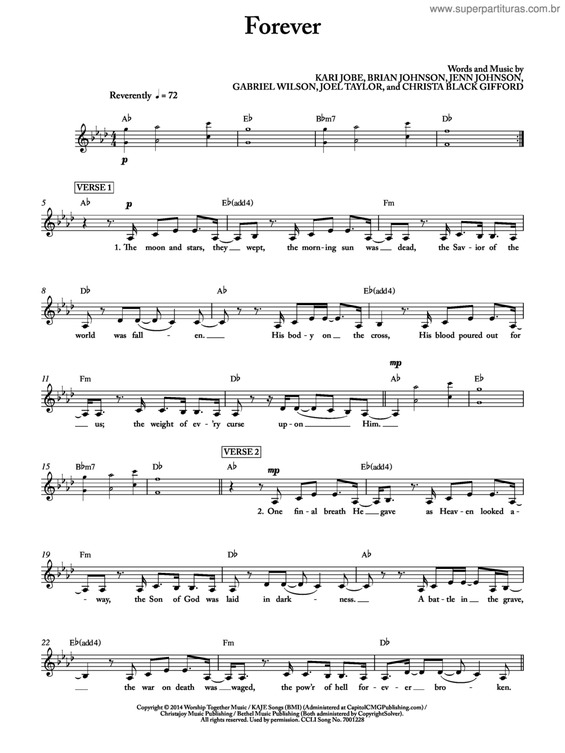 Partitura da música Forever v.5