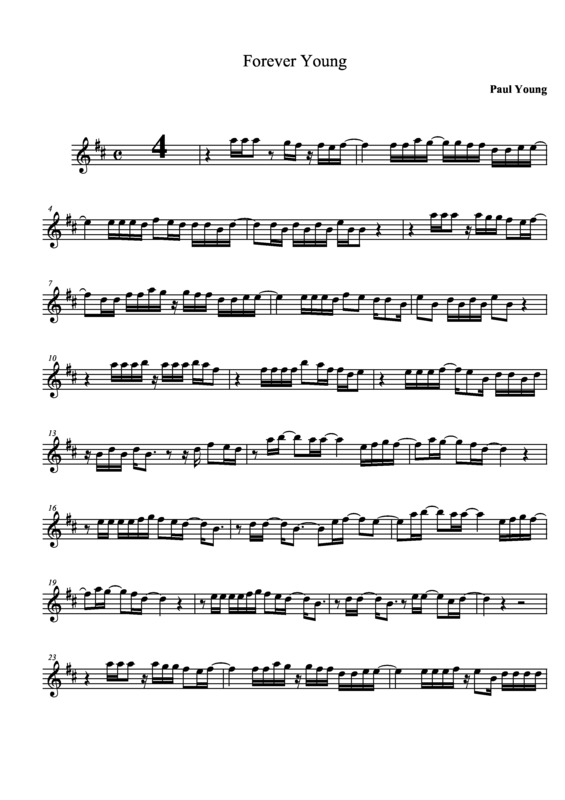 Partitura da música Forever Young v.5