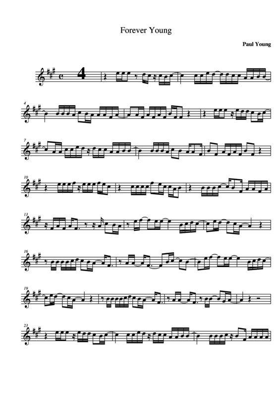 Partitura da música Forever Young v.6