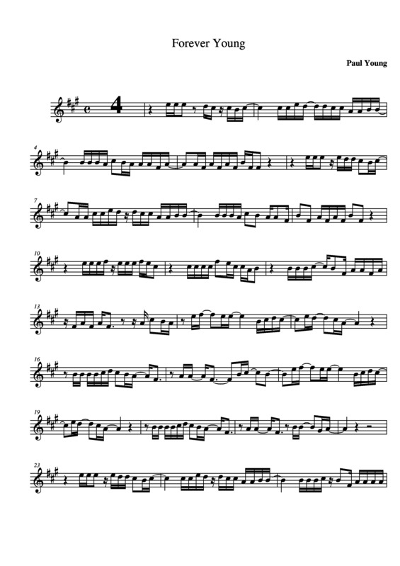 Partitura da música Forever Young v.6